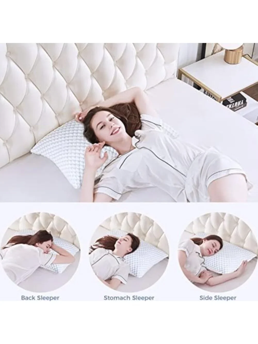 Cozy Queen Size Shredded Memory Foam Pillows - Set of 2 for Ultimate Comfort